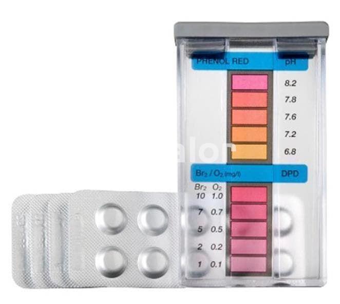 Kit de análisis de oxigeno/bromo+pH - pastillas DPD4 y Phenol Red de gre - Imagen 1