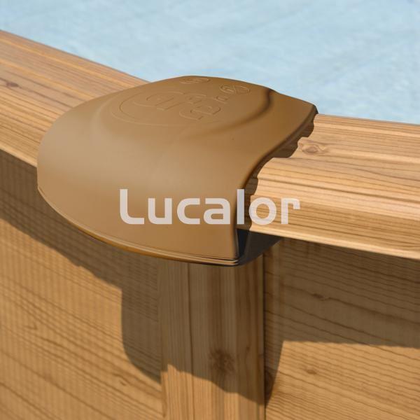 Piscina gre serie sicilia ovalada aspecto madera H 120 cm - Imagen 6