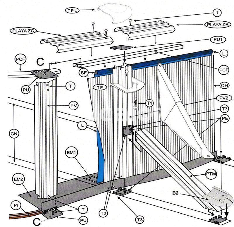 Adaptador externo unión perfil inferior piscina redondas y ovaladas  gre - Imagen 3