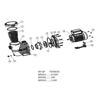 Base motor bomba Liberty recambio nº 19 de Qp - Imagen 1