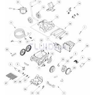 Cable completo 18 m gris Zodiac Vortex de gre recambio original . - Imagen 2