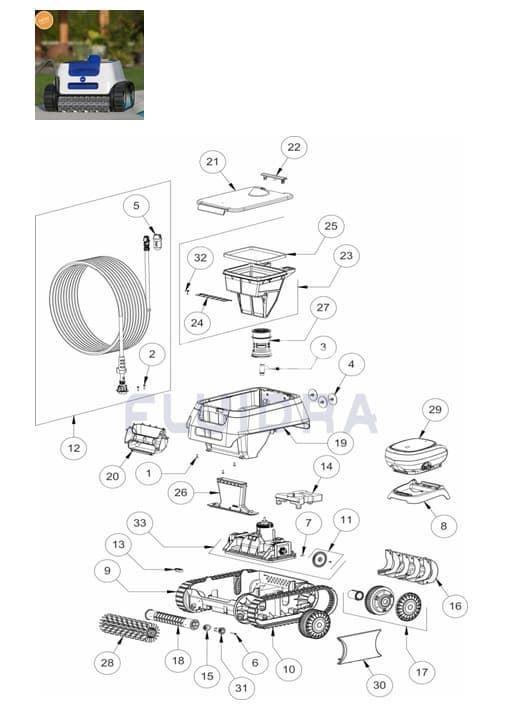 Cable flotante 15 m  para robot ER 230 de  gre - Imagen 2