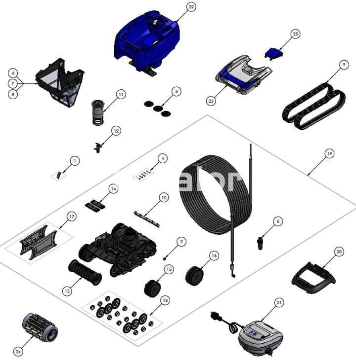 Cepillos boca aspiración para robot Tornax y TX - Imagen 2