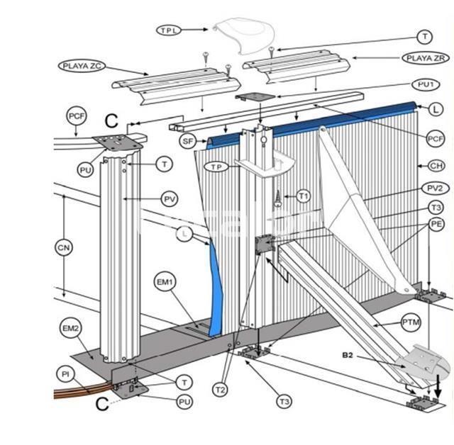 Chapa inferior piscina gre ovalada  escepto  piscina 500 x 300 x H 120  y 132 cm (extremo pilares 803BUD1) una ud - Imagen 2