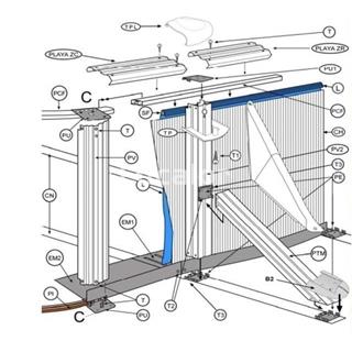 Chapa inferior piscina gre ovalada escepto piscina 500 x 300 x H 120 y 132 cm (extremo pilares 803BUD1) una ud - Imagen 2