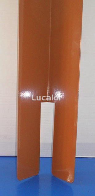 Chapa inferior piscinas H120cm gre ovalada  aspecto madera (extremos  pilares) una ud - Imagen 1
