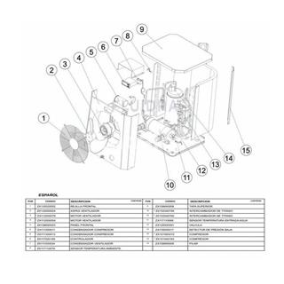 Condensador del compresor mini bombas de gre HPM40/25 - Imagen 2