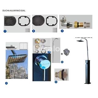Conector hexagonal toma de agua + junta, ducha gre modelo SSAL18 - Imagen 2