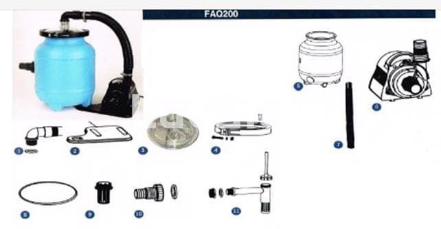 connectores+ junta   para filtro aqualoon FAQ200 (1UD) de gre. - Imagen 2