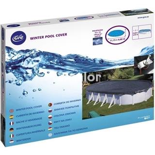 Cubierta invierno reforzados 180 g/m2 piscinas gre de acero forma ovalada - Imagen 2