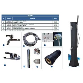 Curva giratoria de calzamiento + tuercas ducha gre modelo DSM19 - Imagen 2