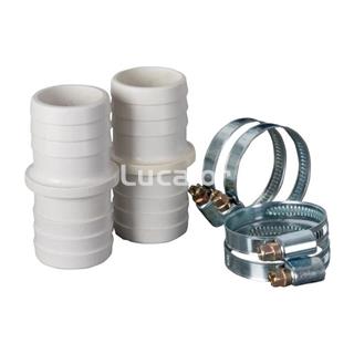 Dos conectores + 4 abrazaderas para unir mangueras de 32 o 38 mm ,diametro - Imagen 1