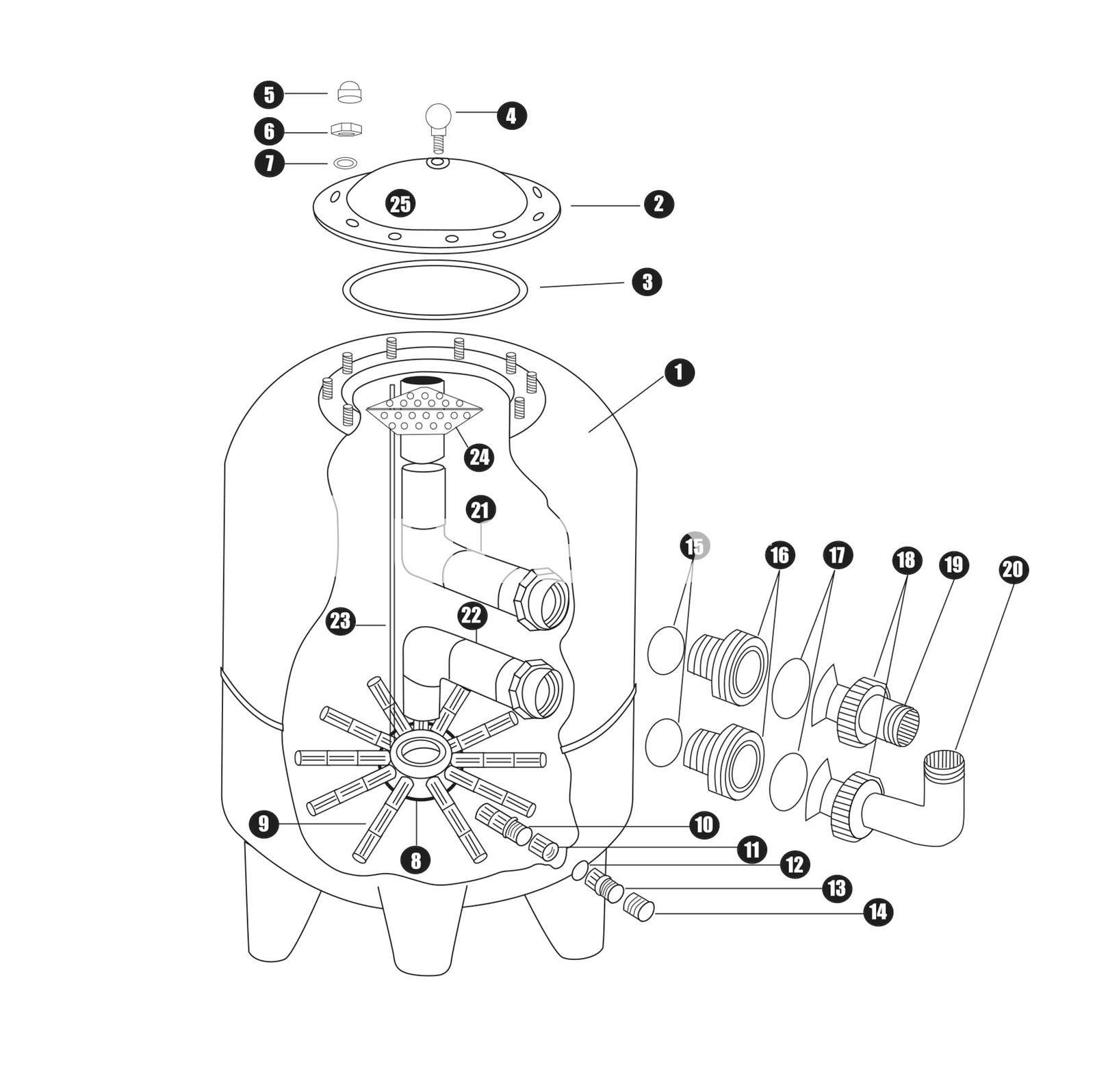 Embellecedor tuerca tapa filtro standard de Qp - Imagen 1