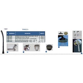 Enchufe con agujero de corte + juntas ducha SSR25 de gre - Imagen 2