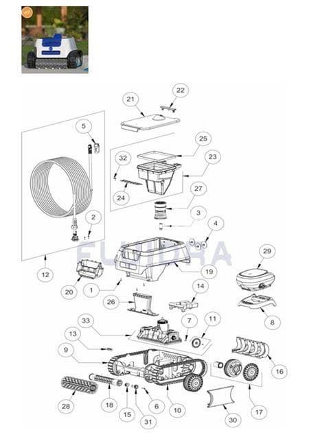 Gran rodillo porta cepillos robot ER 230 - Imagen 2