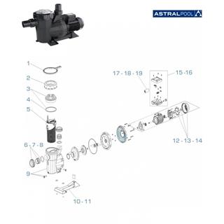 Junta torica tapa D. 151,7 x 6.99 prefiltro bomba victoria plus de Astral pool - Imagen 2
