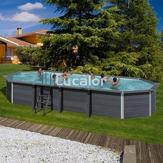 Piscina composite de gre forma ovalada modelo KPCOV66 ( 664 x 386 x H 124 cm ) - Imagen 2