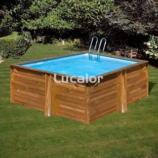 Piscina de madera Gre Carra 3 forma cuadrada cuadrada 305x305x119 - Imagen 2