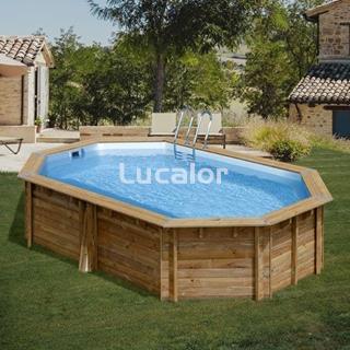 Piscina de madera Gre forma ovalada modolo Avocado (656 x 456 x 131 ) - Imagen 2