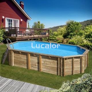 Piscina madera de Gre forma ovalada modelo Orange (755 x 456 x 146 cm ) - Imagen 2