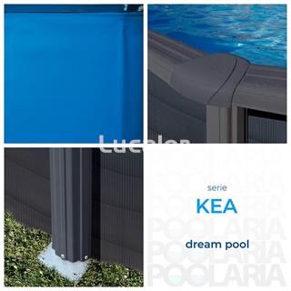 Piscinas gre serie Kea de gre aspecto gráfito ovaladas altura 120 - Imagen 2