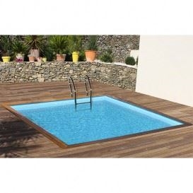 Piscinas madera de gre forma cuadrada