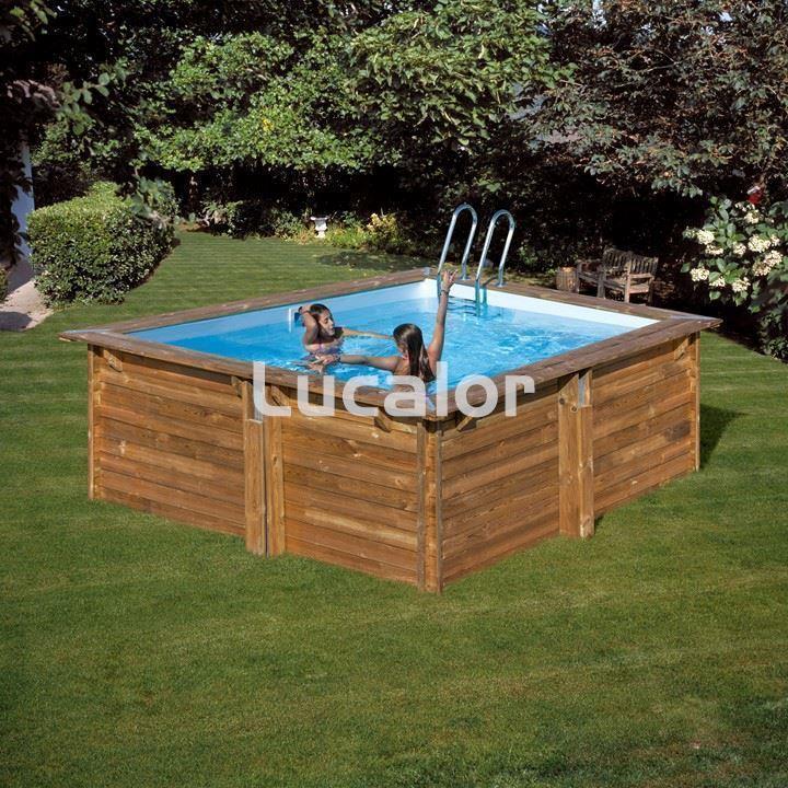 Piscinas madera forma cuadrada City de gre 225 x 225 x H 0.65 m - Imagen 1