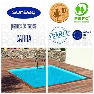 Piscinas madera Gre forma cuadrada City de 225 x 225 x 0.65 m - Imagen 2