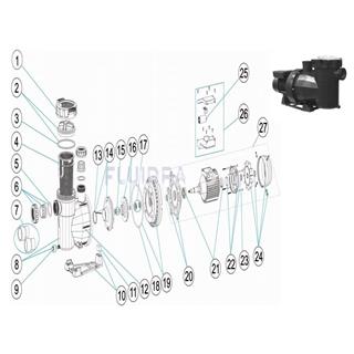 Rodete para bomba victoria plus silen 1.5 HP astral pool - Imagen 2