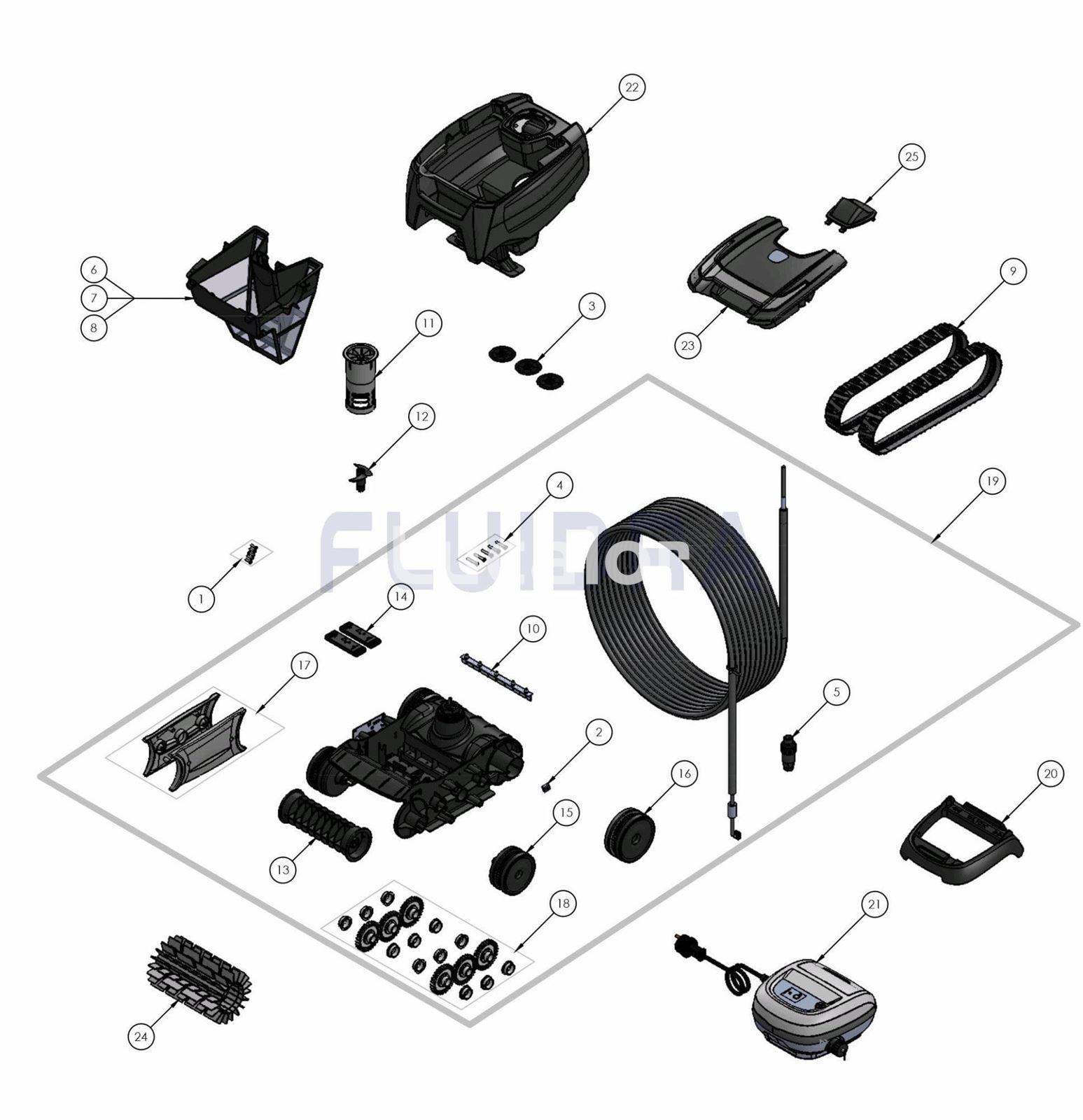 Ruedas traseras  completa  para robot TORNAS y TX  2 ud - Imagen 2