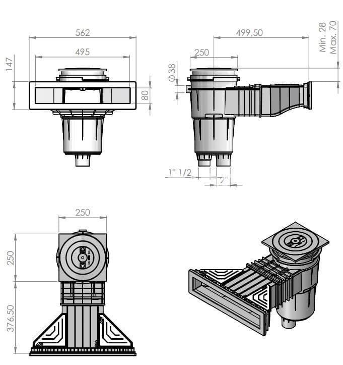 Skimmer para piscinas liner sin insertos astralpool - Imagen 6