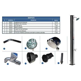 Tuberia extension ducha modelo DSPS35 de gre - Imagen 2